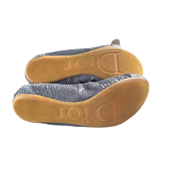 Pre-owned Blue Snakeskin Christian Dior Ballet flats 41 - Picture 5 of 9